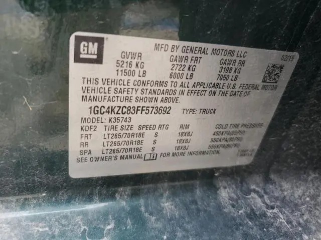 2015 CHEVROLET SILVERADO K3500 LT  