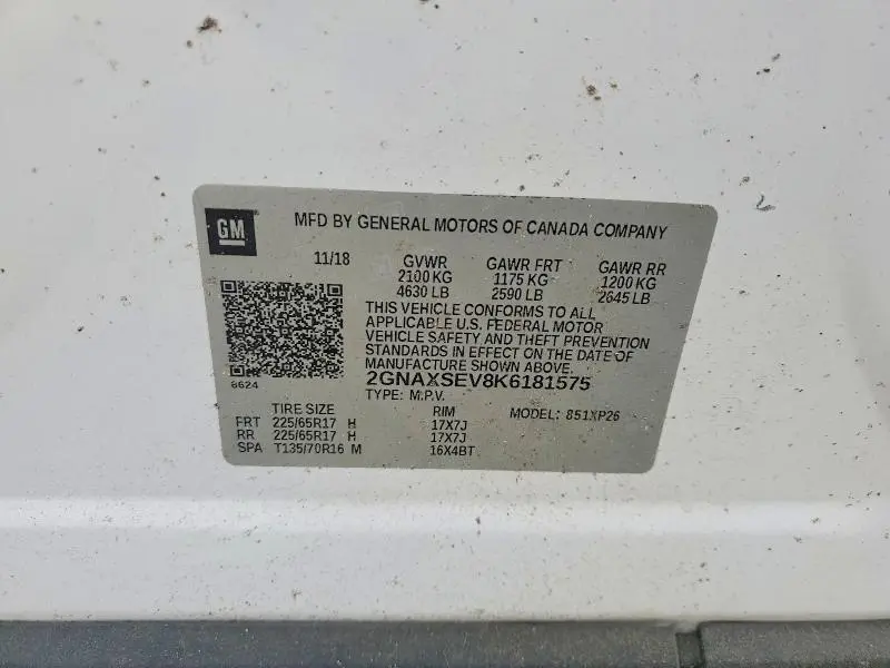 2019 CHEVROLET EQUINOX LS  