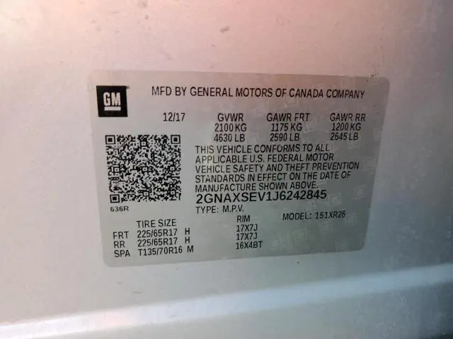 2018 CHEVROLET EQUINOX LT