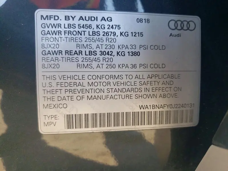 2018 AUDI Q5 PREMIUM PLUS  