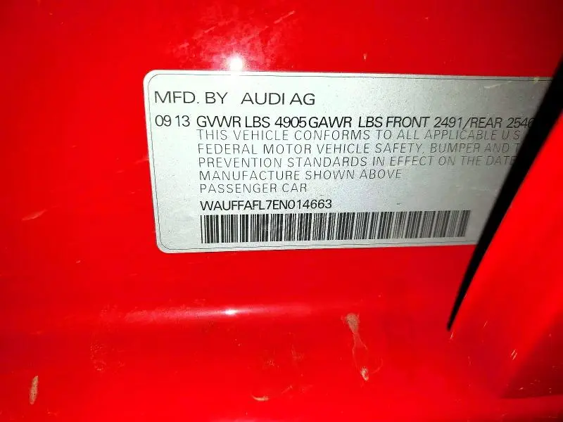 2014 AUDI A4 PREMIUM PLUS  