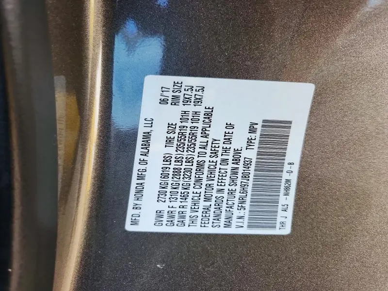 2018 HONDA ODYSSEY ELITE  