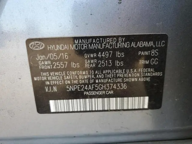 2016 HYUNDAI SONATA SE  