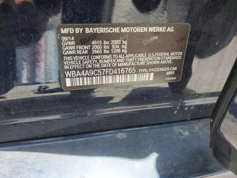 2015 BMW 428 I GRAN COUPE SULEV  