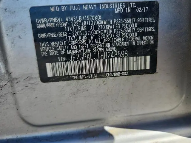 2017 SUBARU CROSSTREK LIMITED  