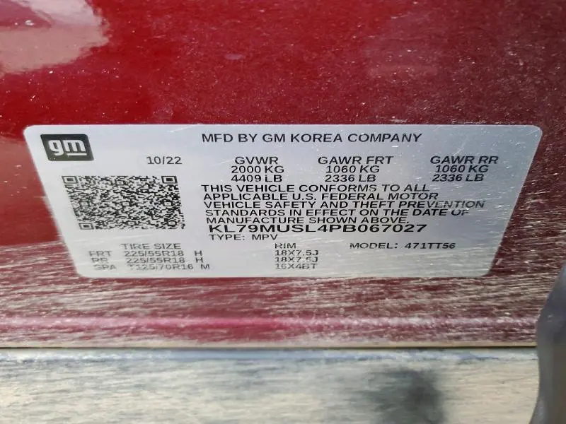 2023 CHEVROLET TRAILBLAZER RS  