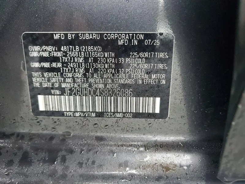 2025 SUBARU CROSSTREK PREMIUM  