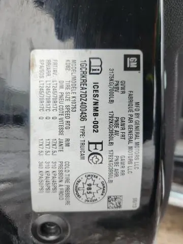 2013 CHEVROLET SILVERADO K1500 LS  