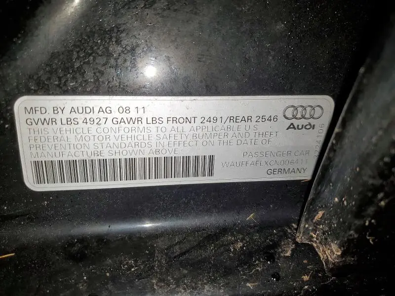 2012 AUDI A4 PREMIUM PLUS  