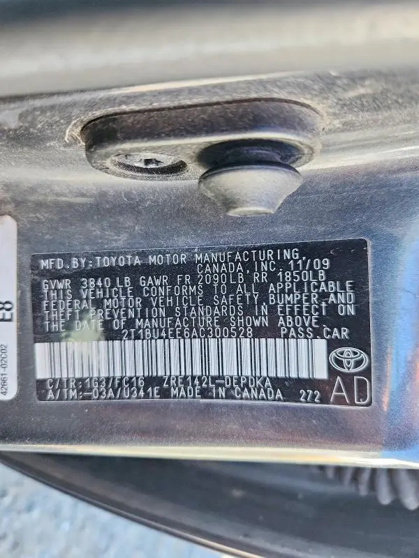 2010 TOYOTA COROLLA   
