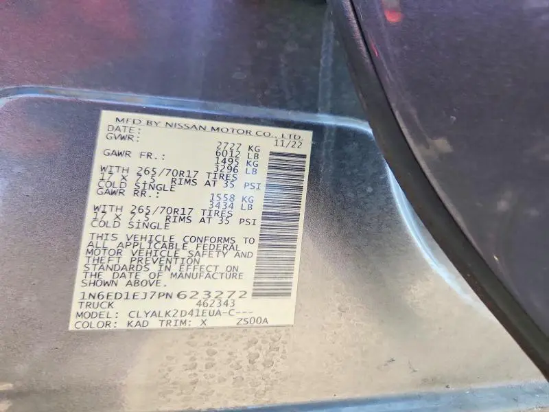 2023 NISSAN FRONTIER PRO-X  
