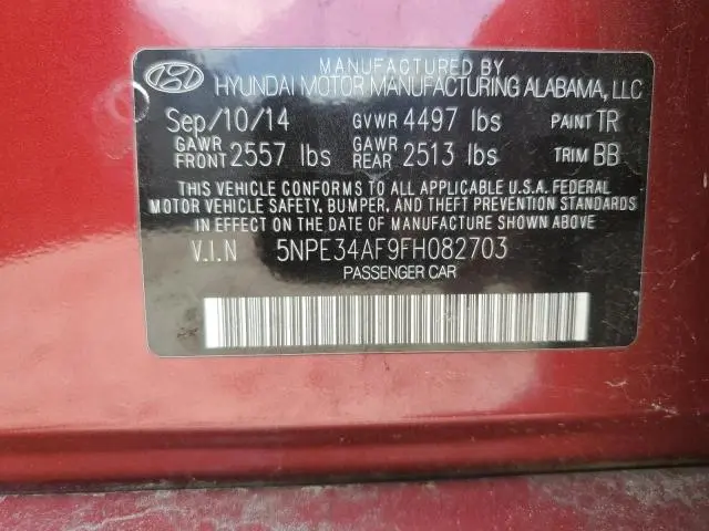 2015 HYUNDAI SONATA SPORT  