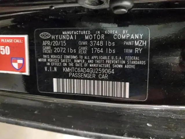 2016 HYUNDAI VELOSTER