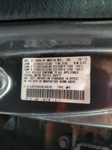 2013 HONDA CROSSTOUR EXL  