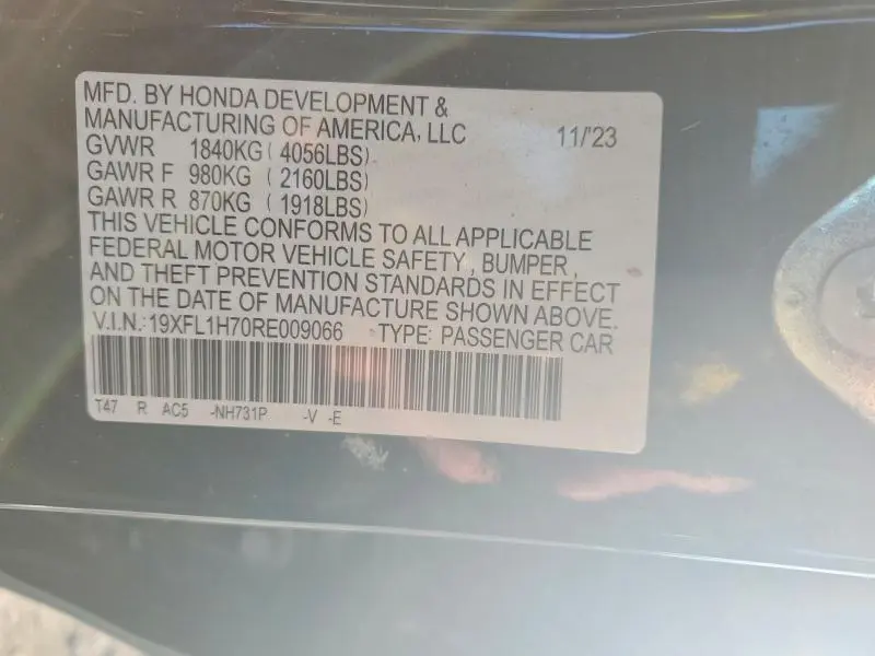 2024 HONDA CIVIC EXL  