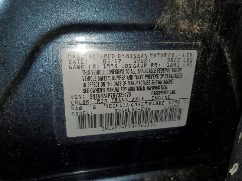 2017 NISSAN SENTRA SV  