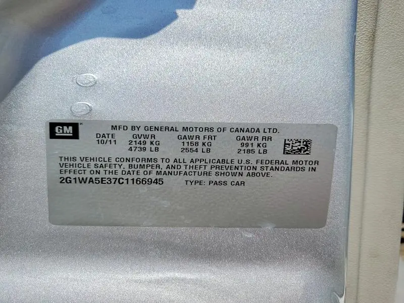 2012 CHEVROLET IMPALA LS  