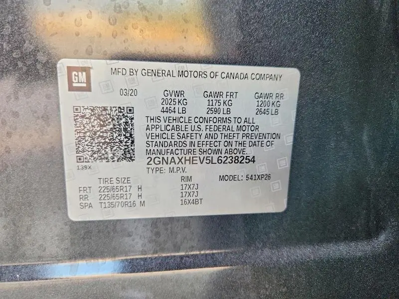 2020 CHEVROLET EQUINOX LS  