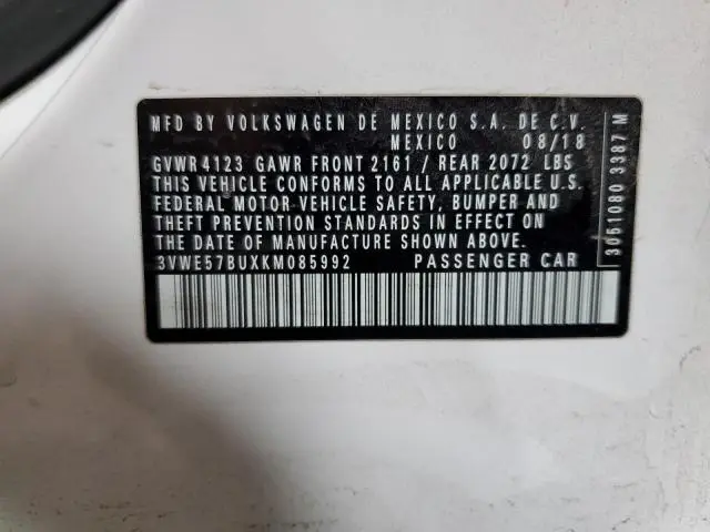 2019 VOLKSWAGEN JETTA SEL  