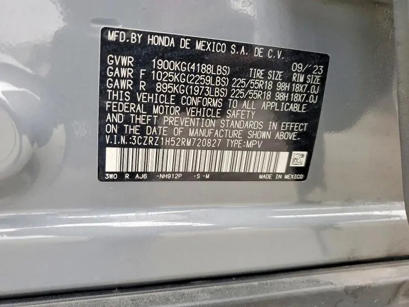 2024 HONDA HR-V SPORT  