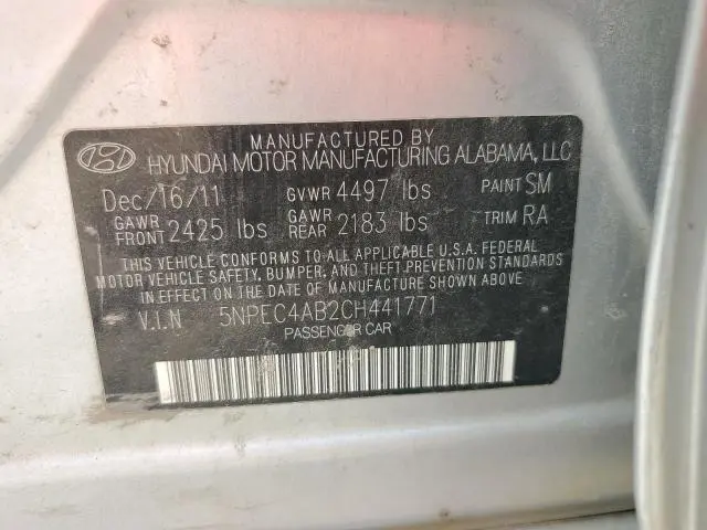 2012 HYUNDAI SONATA SE  