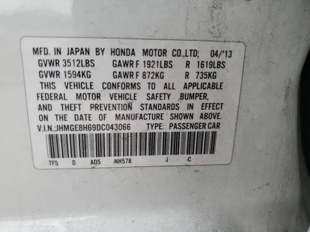 2013 HONDA FIT SPORT