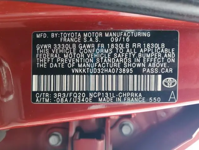 2017 TOYOTA YARIS L  