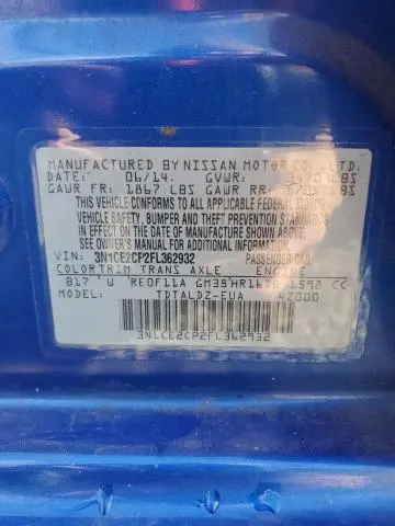 2015 NISSAN VERSA NOTE S  