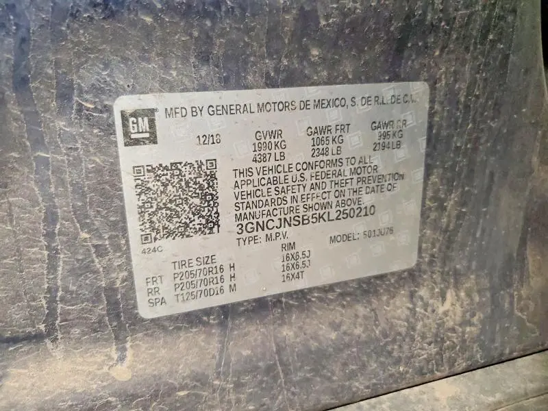 2019 CHEVROLET TRAX LS  