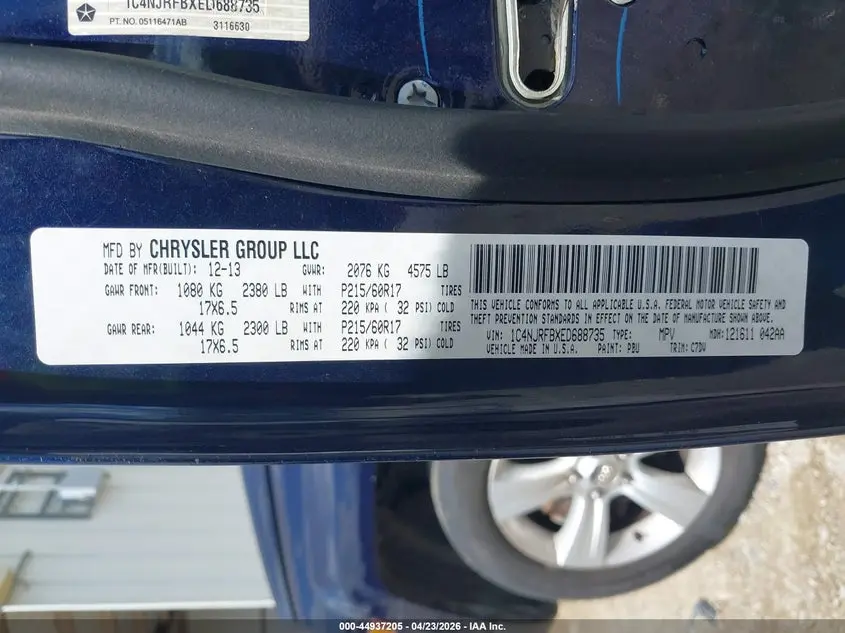2014 JEEP PATRIOT LATITUDE