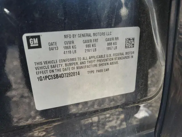 2013 CHEVROLET CRUZE LT  