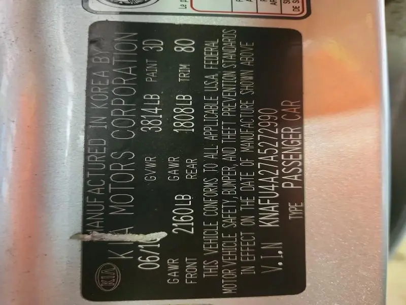 2010 KIA FORTE EX  