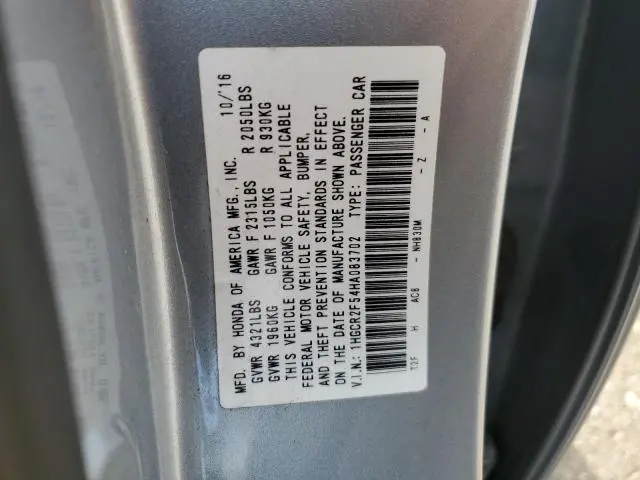 2017 HONDA ACCORD SPORT  