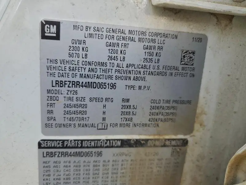 2021 BUICK ENVISION AVENIR  