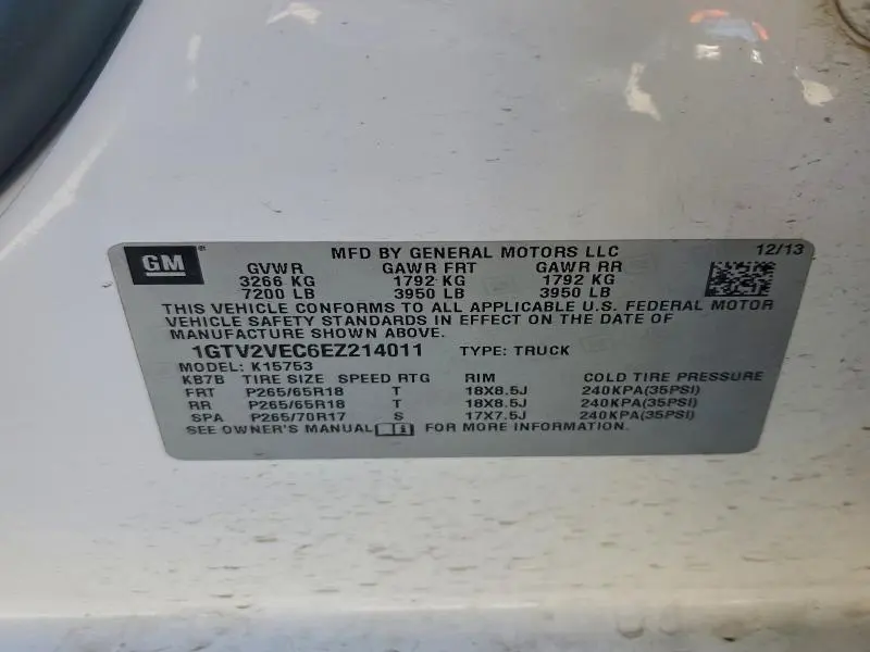 2014 GMC SIERRA K1500 SLT  