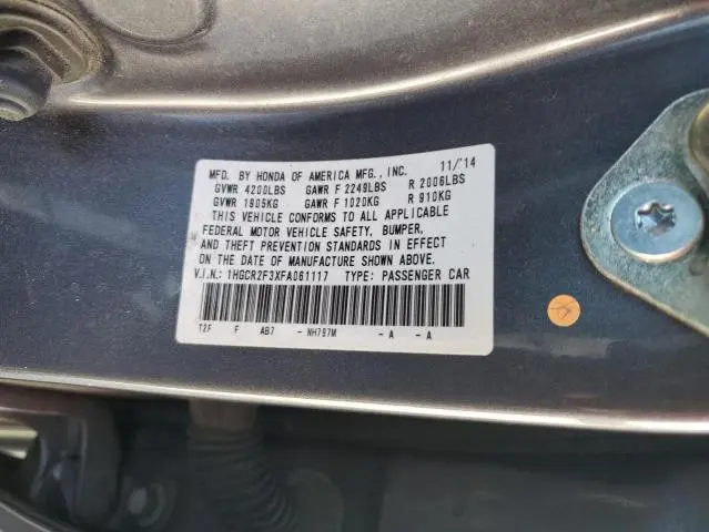 2015 HONDA ACCORD LX  