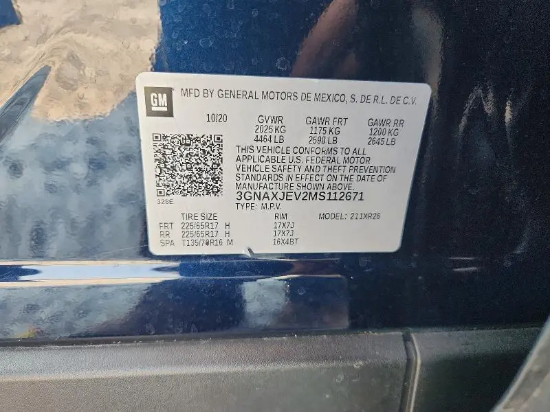 2021 CHEVROLET EQUINOX LT  