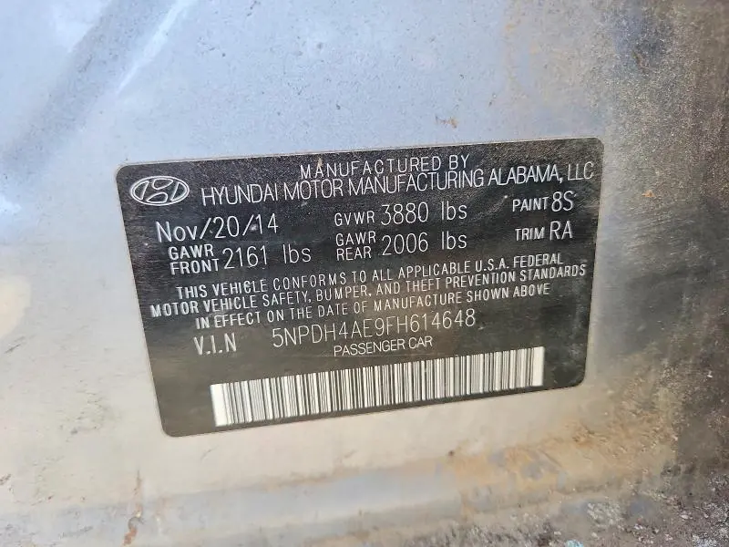 2015 HYUNDAI ELANTRA SE  