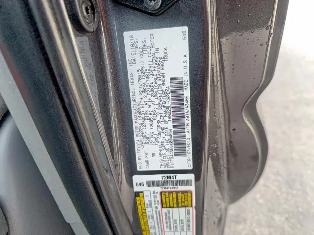 2011 TOYOTA TACOMA ACCESS CAB  