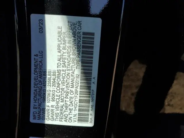 2023 HONDA ACCORD LX
