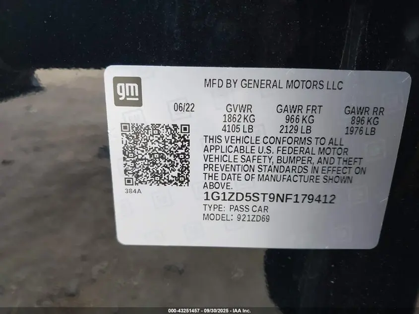 2022 CHEVROLET MALIBU FWD LT