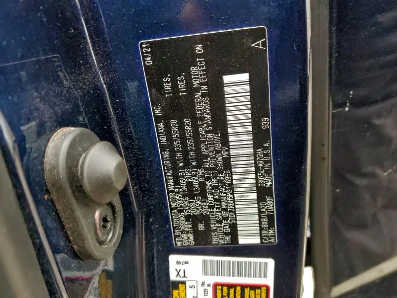 2021 TOYOTA HIGHLANDER PLATINUM  