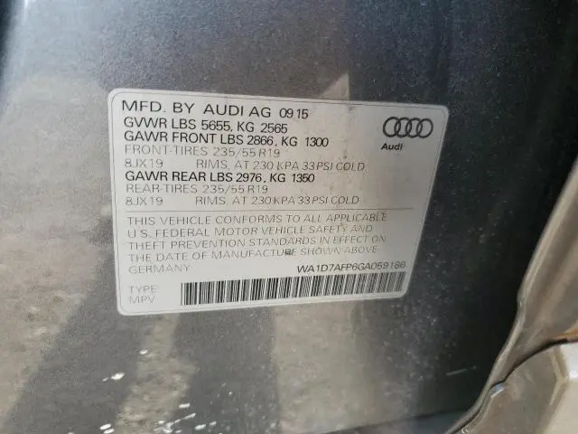 2016 AUDI Q5 PREMIUM PLUS S-LINE