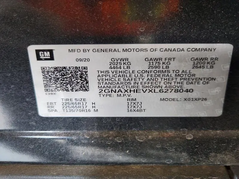 2020 CHEVROLET EQUINOX LS  