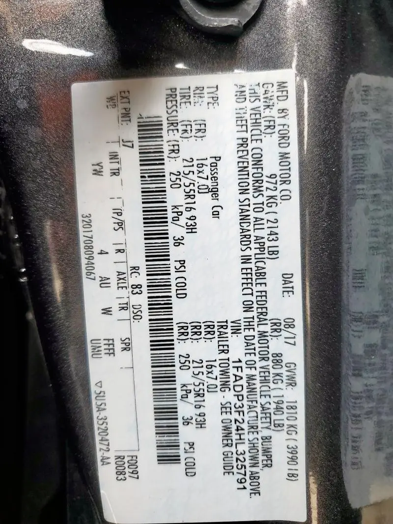 2017 FORD FOCUS SE  