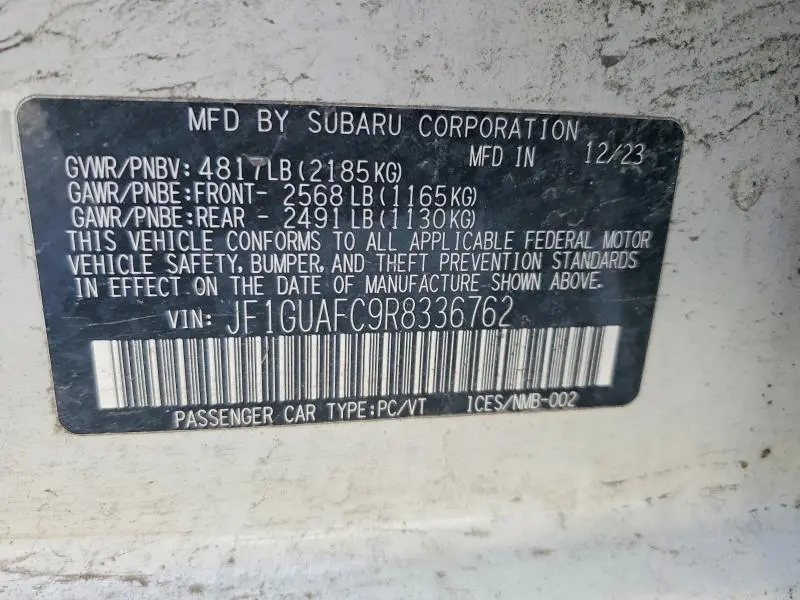 2024 SUBARU IMPREZA SPORT  