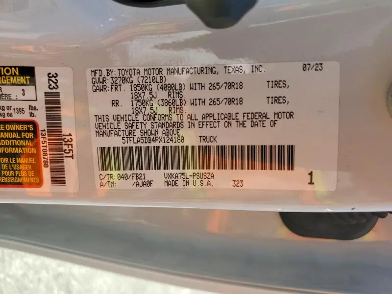 2023 TOYOTA TUNDRA SR5  
