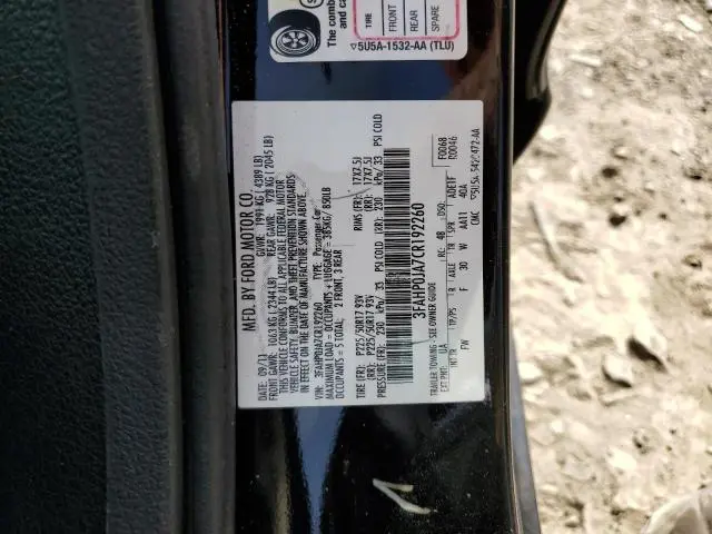 2012 FORD FUSION SEL
