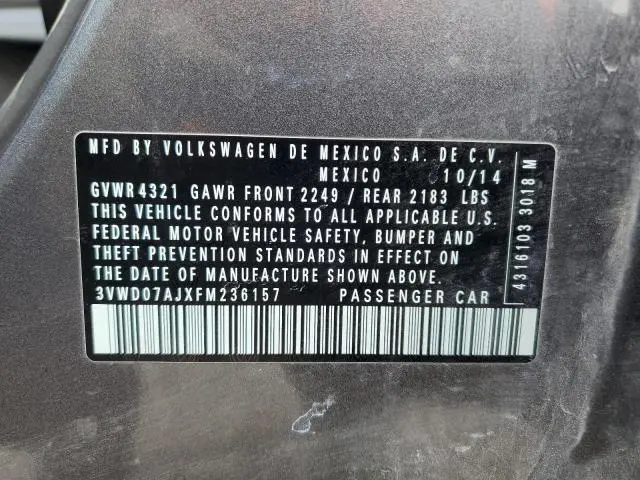 2015 VOLKSWAGEN JETTA SE  