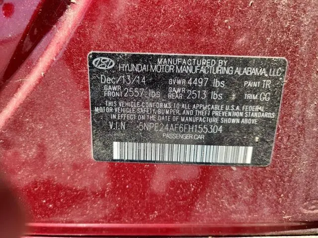 2015 HYUNDAI SONATA SE  